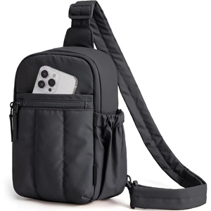 image:imageBAGSMART Small Crossbody Bags for Women Puffer Sling Bag Fanny Packs Purses Hobo Handbag for Daily Travel HikingBlack