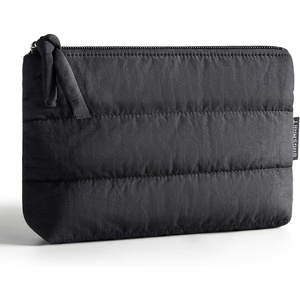 image:imageBAGSMART Small Makeup Bag Elegant Cosmetic Pouch with Tassel Soft WaterResistant Travel Organizer for Women Cosmetics amp Everyday Essentials Pink02Black