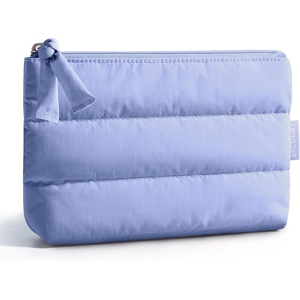 image:imageBAGSMART Small Makeup Bag Elegant Cosmetic Pouch with Tassel Soft WaterResistant Travel Organizer for Women Cosmetics amp Everyday Essentials Pink02Lavender
