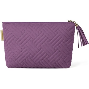 image:imageBAGSMART Small Makeup Bag Elegant Cosmetic Pouch with Tassel Soft WaterResistant Travel Organizer for Women Cosmetics amp Everyday Essentials Pink03Purple1 pcs