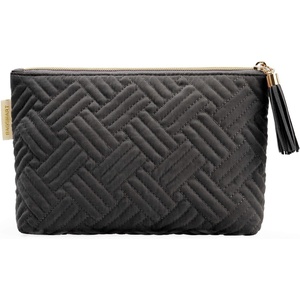 image:imageBAGSMART Small Makeup Bag Elegant Cosmetic Pouch with Tassel Soft WaterResistant Travel Organizer for Women Cosmetics amp Everyday Essentials PinkBlack1pcs