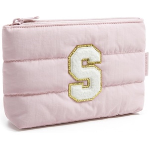 image:imageBAGSMART Small Makeup Bag Elegant Cosmetic Pouch with Tassel Soft WaterResistant Travel Organizer for Women Cosmetics amp Everyday Essentials PinkInitialS