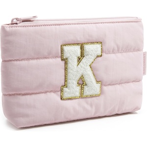 image:imageBAGSMART Small Makeup Bag Elegant Cosmetic Pouch with Tassel Soft WaterResistant Travel Organizer for Women Cosmetics amp Everyday Essentials PinkInitialK