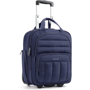 image:imageBAGSMART Small Underseat Carry on Luggage with Wheels 16 inch Small Under Seat Luggage Lightweight Travel Suitcase for Women Navy BlueBlue