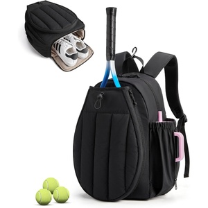 image:imageBAGSMART Tennis Gym Bag for Women 3in1 Sports Duffle Sling Backpack  40oz Tumblers Bag Converts to Travel Duffle Court Backpack or Crossbody Sling for 2 RacketsPaddles 156 Laptop amp ShoesEJet Black