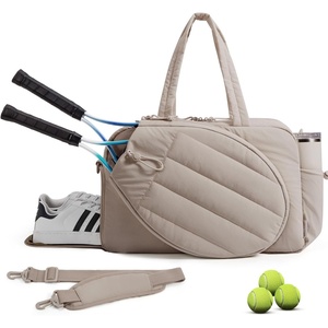 image:imageBAGSMART Tennis Gym Bag for Women 3in1 Sports Duffle Sling Backpack  40oz Tumblers Bag Converts to Travel Duffle Court Backpack or Crossbody Sling for 2 RacketsPaddles 156 Laptop amp ShoesCCamel