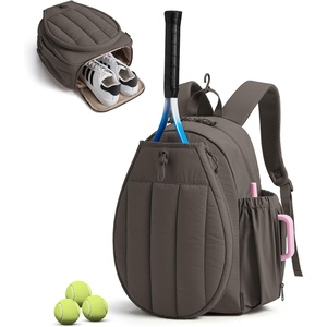 image:imageBAGSMART Tennis Gym Bag for Women 3in1 Sports Duffle Sling Backpack  40oz Tumblers Bag Converts to Travel Duffle Court Backpack or Crossbody Sling for 2 RacketsPaddles 156 Laptop amp ShoesOCharcoal Gray