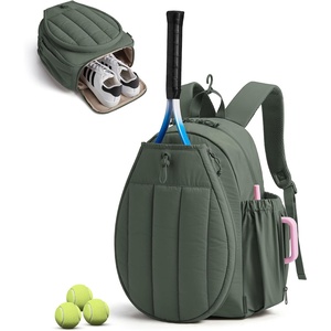 image:imageBAGSMART Tennis Gym Bag for Women 3in1 Sports Duffle Sling Backpack  40oz Tumblers Bag Converts to Travel Duffle Court Backpack or Crossbody Sling for 2 RacketsPaddles 156 Laptop amp ShoesMSlate Green