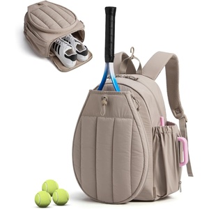 image:imageBAGSMART Tennis Gym Bag for Women 3in1 Sports Duffle Sling Backpack  40oz Tumblers Bag Converts to Travel Duffle Court Backpack or Crossbody Sling for 2 RacketsPaddles 156 Laptop amp ShoesHSand Brown