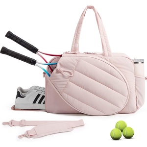 image:imageBAGSMART Tennis Gym Bag for Women 3in1 Sports Duffle Sling Backpack  40oz Tumblers Bag Converts to Travel Duffle Court Backpack or Crossbody Sling for 2 RacketsPaddles 156 Laptop amp ShoesBCandy Pink