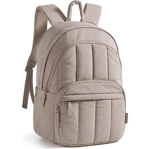 image:imageBAGSMART Womens Backpack Travel Laptop Backpack for Women Quilted College Laptop Bookbag Work Back Pack for Women Cute Computer WaterResistant Casual Daypack Puffer Black03camel