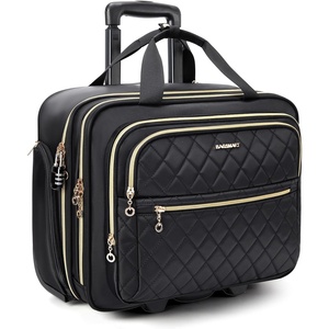 image:imageBAGSMART Womens Rolling Laptop Bag for 156 Inch Laptop Black  Underseat CarryOn Luggage with TSA Lock Wheeled Computer Briefcase for Travel Work BusinessBlack