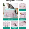 image:imageBAGSMART Cat Carrier SoftSided Pet Carrier for Small Medium Cats Dogs Puppy Quilted Collapsible Puffy Travel Bag Up to 20 Lbs PinkBaby Pink