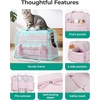 image:imageBAGSMART Cat Carrier SoftSided Pet Carrier for Small Medium Cats Dogs Puppy Quilted Collapsible Puffy Travel Bag Up to 20 Lbs PinkDark Grey