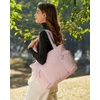 image:imageBAGSMART Crush Tote Bag for Women 20L Puffer Work Tote with Zipper Travel Essentials Quilted Nurse Hospital BagApink