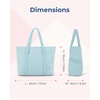 image:imageBAGSMART Crush Tote Bag for Women 20L Puffer Work Tote with Zipper Travel Essentials Quilted Nurse Hospital BagBaby Blue