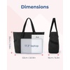 image:imageBAGSMART Crush Tote Bag for Women 20L Puffer Work Tote with Zipper Travel Essentials Quilted Nurse Hospital BagBlack