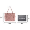 image:imageBAGSMART Crush Tote Bag for Women 20L Puffer Work Tote with Zipper Travel Essentials Quilted Nurse Hospital BagBrier Rose