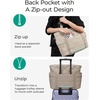 image:imageBAGSMART Crush Tote Bag for Women 20L Puffer Work Tote with Zipper Travel Essentials Quilted Nurse Hospital BagCamel