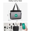 image:imageBAGSMART Crush Tote Bag for Women 20L Puffer Work Tote with Zipper Travel Essentials Quilted Nurse Hospital BagCharcoal