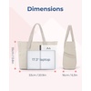 image:imageBAGSMART Crush Tote Bag for Women 20L Puffer Work Tote with Zipper Travel Essentials Quilted Nurse Hospital BagGrayish Brown