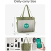 image:imageBAGSMART Crush Tote Bag for Women 20L Puffer Work Tote with Zipper Travel Essentials Quilted Nurse Hospital BagGreen