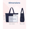 image:imageBAGSMART Crush Tote Bag for Women 20L Puffer Work Tote with Zipper Travel Essentials Quilted Nurse Hospital BagNavy Blue