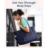 image:imageBAGSMART Crush Tote Bag for Women 20L Puffer Work Tote with Zipper Travel Essentials Quilted Nurse Hospital BagNavy Blue