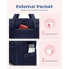 image:imageBAGSMART Crush Tote Bag for Women 20L Puffer Work Tote with Zipper Travel Essentials Quilted Nurse Hospital BagNavy Blue