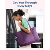 image:imageBAGSMART Crush Tote Bag for Women 20L Puffer Work Tote with Zipper Travel Essentials Quilted Nurse Hospital BagPurple