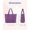 image:imageBAGSMART Crush Tote Bag for Women 20L Puffer Work Tote with Zipper Travel Essentials Quilted Nurse Hospital BagPurple