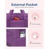 image:imageBAGSMART Crush Tote Bag for Women 20L Puffer Work Tote with Zipper Travel Essentials Quilted Nurse Hospital BagPurple