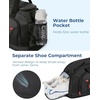 image:imageBAGSMART Gym Bag for Men Expandable Lightweight Workout with Shoe Compartment amp Wet Pocket Water Resistant Weekender Bag Black