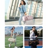 image:imageBAGSMART Gym Bag for Men amp Women Lightweight Duffel with Shoe Compartment Weekender Bags with Wet Pocket Workout Overnight Carry on for Travel BeigePink