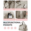 image:imageBAGSMART Gym Bag for Women Carry on Weekender Overnight Bag Travel Duffel Bags with Trolley Sleeve Personal Item Travel Bag Tote Bag Workout Dance BagBlackMediumBeige