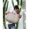 image:imageBAGSMART Gym Bag for Women Carry on Weekender Overnight Bag Travel Duffel Bags with Trolley Sleeve Personal Item Travel Bag Tote Bag Workout Dance BagBlackMediumBeige