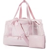 image:imageBAGSMART Gym Bag for Women Carry on Weekender Overnight Bag Travel Duffel Bags with Trolley Sleeve Personal Item Travel Bag Tote Bag Workout Dance BagBlackMediumPink