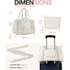 image:imageBAGSMART Gym Bag for Women Carry on Weekender Overnight Bag Travel Duffel Bags with Trolley Sleeve Personal Item Travel Bag Tote Bag Workout Dance BagBlackMediumLight Beige