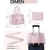 image:imageBAGSMART Gym Bag for Women Carry on Weekender Overnight Bag Travel Duffel Bags with Trolley Sleeve Personal Item Travel Bag Tote Bag Workout Dance BagBlackMediumPink