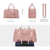image:imageBAGSMART Gym Bag for Women Carry on Weekender Overnight Bag Travel Duffel Bags with Trolley Sleeve Personal Item Travel Bag Tote Bag Workout Dance BagBlackMediumDark Pink