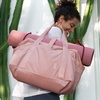 image:imageBAGSMART Gym Bag for Women Carry on Weekender Overnight Bag Travel Duffel Bags with Trolley Sleeve Personal Item Travel Bag Tote Bag Workout Dance BagBlackMediumDark Pink