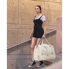 image:imageBAGSMART Gym Bag for Women Carry on Weekender Overnight Bag Travel Duffel Bags with Trolley Sleeve Personal Item Travel Bag Tote Bag Workout Dance BagBlackMediumLight Beige