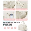 image:imageBAGSMART Gym Bag for Women Carry on Weekender Overnight Bag Travel Duffel Bags with Trolley Sleeve Personal Item Travel Bag Tote Bag Workout Dance BagBlackMediumLight Beige