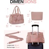 image:imageBAGSMART Gym Bag for Women Carry on Weekender Overnight Bag Travel Duffel Bags with Trolley Sleeve Personal Item Travel Bag Tote Bag Workout Dance BagBlackMediumDark Pink