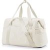 image:imageBAGSMART Gym Bag for Women Carry on Weekender Overnight Bag Travel Duffel Bags with Trolley Sleeve Personal Item Travel Bag Tote Bag Workout Dance BagBlackMediumLight Beige
