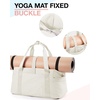 image:imageBAGSMART Gym Bag for Women Carry on Weekender Overnight Bag Travel Duffel Bags with Trolley Sleeve Personal Item Travel Bag Tote Bag Workout Dance BagBlackMediumLight Beige
