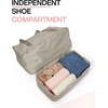 image:imageBAGSMART Gym Bag for Women Carry on Weekender Overnight Bag Travel Duffel Bags with Trolley Sleeve Personal Item Travel Bag Tote Bag Workout Dance BagBlackMediumBeige