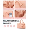 image:imageBAGSMART Gym Bag for Women Carry on Weekender Overnight Bag Travel Duffel Bags with Trolley Sleeve Personal Item Travel Bag Tote Bag Workout Dance BagBlackMediumOrange
