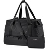image:imageBAGSMART Gym Bag for Women Carry on Weekender Overnight Bag Travel Duffel Bags with Trolley Sleeve Personal Item Travel Bag Tote Bag Workout Dance BagBlackMediumBlack