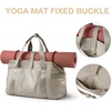 image:imageBAGSMART Gym Bag for Women Carry on Weekender Overnight Bag Travel Duffel Bags with Trolley Sleeve Personal Item Travel Bag Tote Bag Workout Dance BagBlackMediumBeige